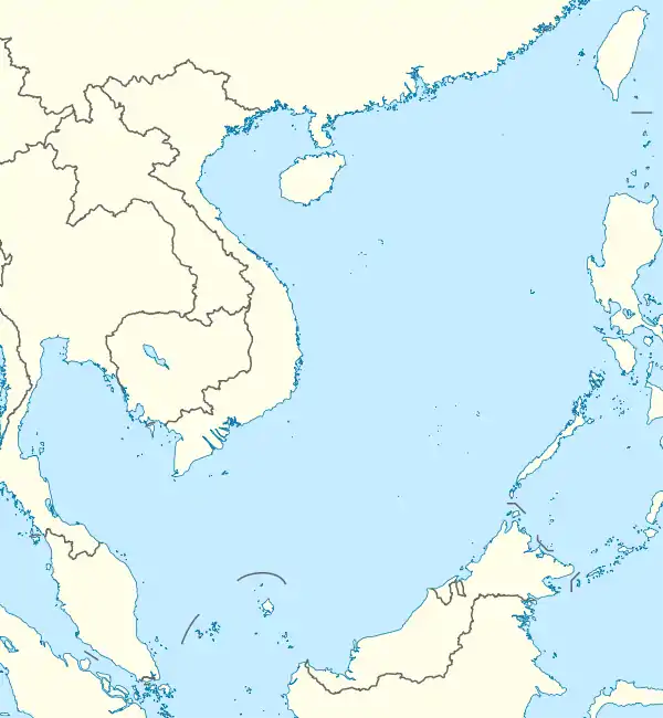 甘泉島の位置(南シナ海内)