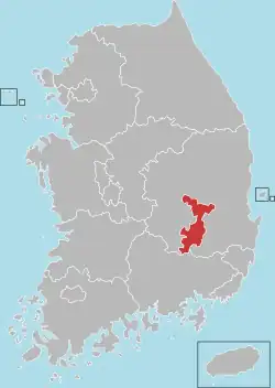 大邱広域市の位置