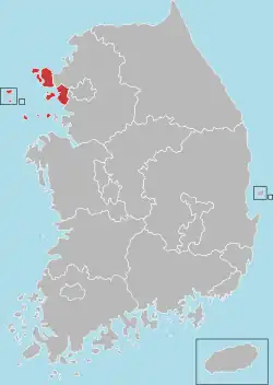 仁川広域市の位置