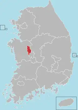 世宗特別自治市の位置