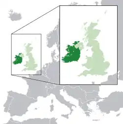 アイルランドの位置
