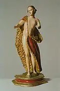 18世紀の聖ジョン・バチストの松材に多色彩色（英語: polychrome）の豆像