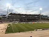 陸上トラック付設中のスタジアム