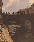 フランスの都市の橋(c1870)