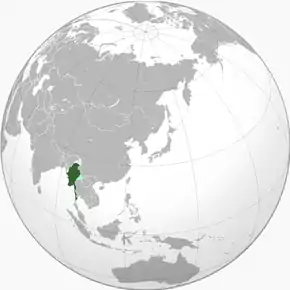 ビルマ国の位置