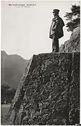 ●佐久間艇長銅像（絵葉書1、1914年設置）