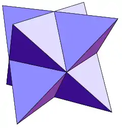星型八面体（頂点が共通となる）