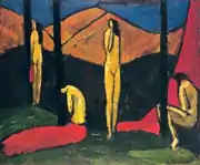 「風景の中の4つのポーズ」(1913)