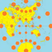 平射図法の場合