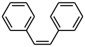 trans-スチルベンの構造式