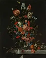 『花のある静物』1673年 アムステルダム国立美術館所蔵