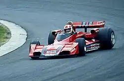 1976年ドイツGPにてロルフ・シュトメレンがドライブするBT45