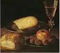 セバスティアン・ストッスコップフ, Nature morte aux fruits, fromage et pain