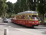 ビーレフェルト市電から譲渡された片運転台式の連接車(2007年撮影)