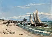 マーティヌス・ラービュー作『スケーエン・ヴェステルビ海岸』(1847年)