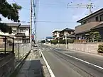 綾羅木の住宅地。綾羅木海岸付近。