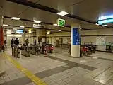 改良工事前のJR側改札口（2016年5月）