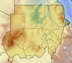ハルツームの位置(スーダン内)