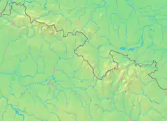 ズデーテン山地の位置(ズデーテン山地内)