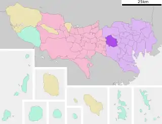 杉並区位置図