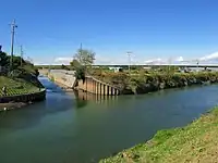中落堀川と大落古利根川の合流点
