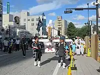 菅生祭の練り込み行列