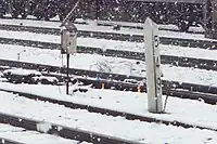 融雪カンテラを使用している様子