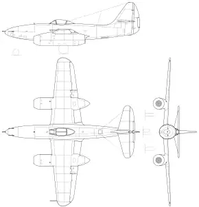 初代Su-9直線翼、双発の戦闘爆撃機