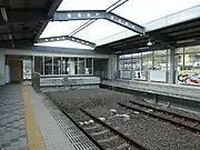 終端部の車止め(2011年1月)