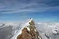 頂上に立つ登山者