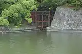 亀甲積み(駿府城 向かって左の石垣)