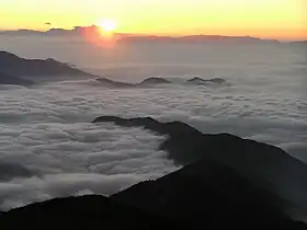 富士見岳からご来光と雲海