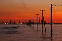 江川海岸の夕焼け
