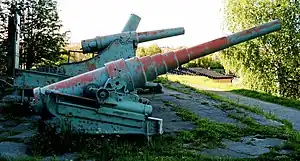 1877年式 35&nbsp;口径 6&nbsp;dm カノン砲。