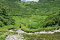 摺鉢窪カールの登山道（2009年8月撮影）