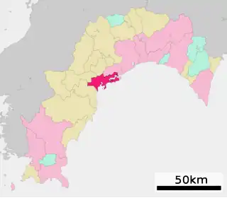 須崎市位置図