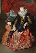 アンソニー・ヴァン・ダイク『シュザンヌ・フールマンと娘』1621年 ワシントン・ナショナル・ギャラリー所蔵