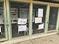 ヤギが飼育されている。