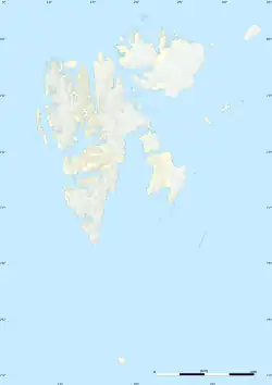 LYRの位置（スヴァールバル諸島内）