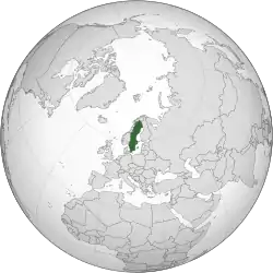 スウェーデンの位置