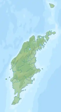 ヴィスビューの位置(ゴットランド島内)
