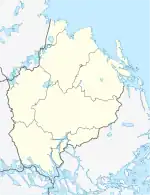 ウプサラの位置（ウプサラ県内）