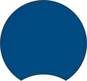 Blue D-shaped log graphic