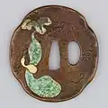 七宝鍔(1615〜1868年頃, 銅, 7.6 x 7.3 x 0.5cm, 104.9g)