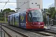 専用軌道上を走るウルボス3（2016年撮影）