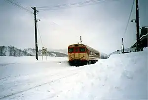 キハ53形気動車（朱鞠内駅構内、1994年2月）
