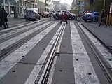セゲド市内に残る廃線跡(2009年撮影)