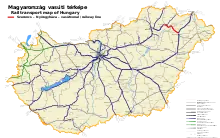 セレンチ - ニーレジハーザ線の路線図