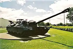 パットン戦車博物館にて展示されるT28前方より