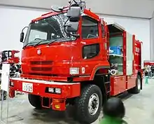 遠距離大容量送水装置(スーパーポンパー)ホース延長車三菱ふそう・スーパーグレート(東京消防庁・更新済廃車)